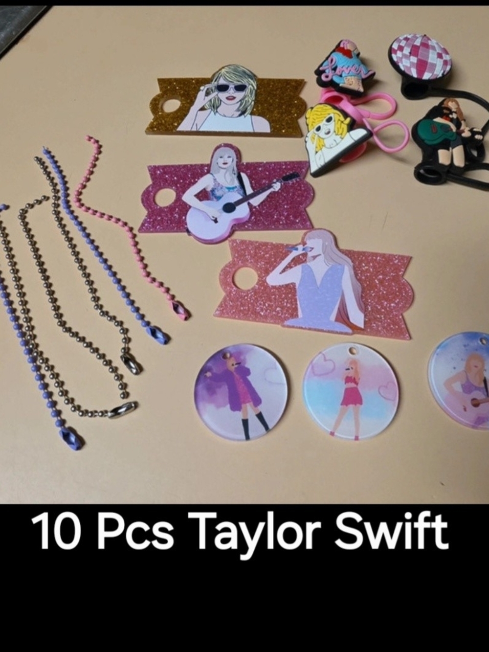 10 Pcs Taylor Swift Straw Covers Tumbler Cup Accessories